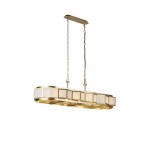 Laurel - Gold 8 Light over Island Fitting with White Acrylic Shade Laurel - Gold 8 Light over Island Fitting with White Acrylic Shade