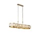 Prism-74212 - Laurel - Gold 8 Light over Island Fitting with White Acrylic Shade