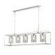 Prism-33414 - Cage - Clear Glass & Silver 5 Light over Island Fitting