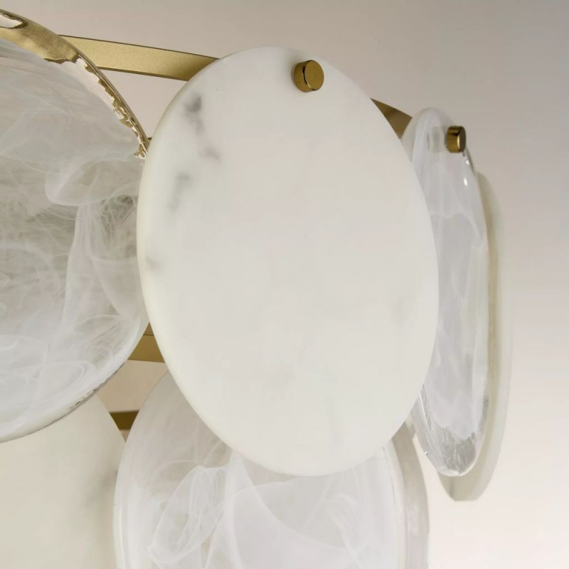 Prism-83228 - Tilia - Soft Gold 9 Light Pendant with Decorative Glass
