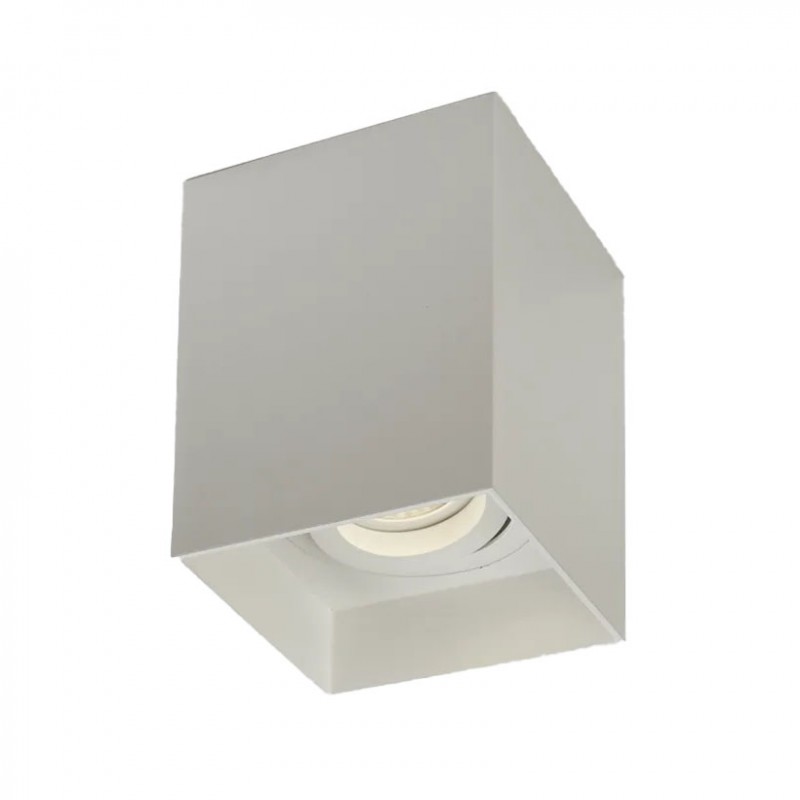 Architectural Lighting-65678 - Cork - Surface-Mounted White Square Single Spotlight