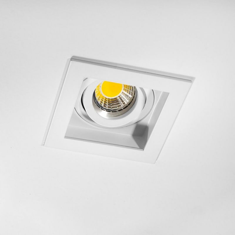 Architectural Lighting-65688 - Waterford - Single Matt White Square Recessed Downlight