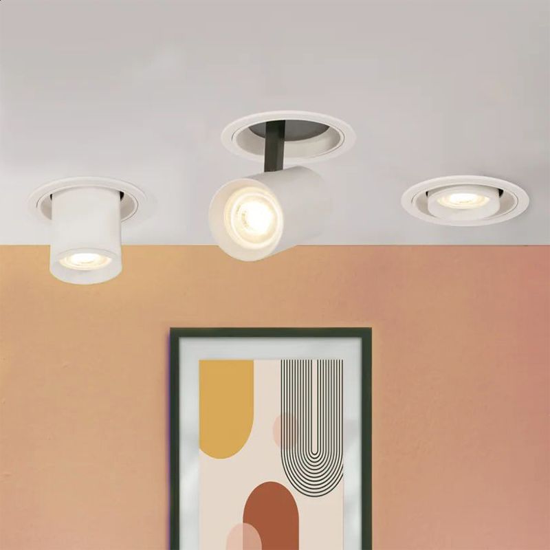 Architectural Lighting-73106 - Portlaoise - Adjustable White & Black Recessed Downlight