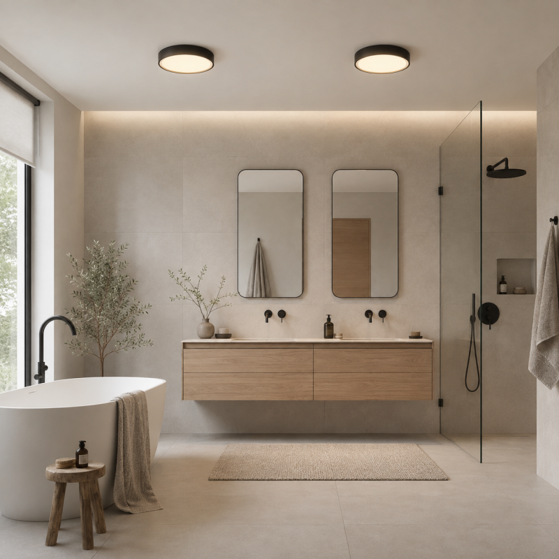 Architectural Lighting-65852 - Tuam - IP54 Dark Grey LED Flush Ø 30 cm