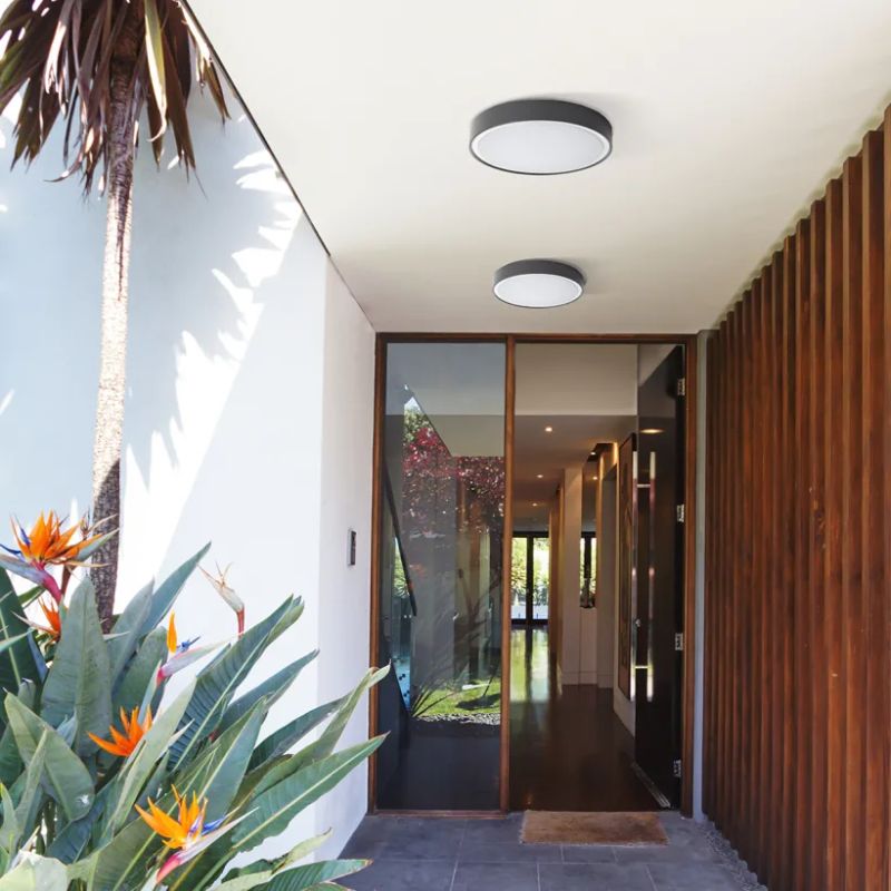 Architectural Lighting-65852 - Tuam - IP54 Dark Grey LED Flush Ø 30 cm