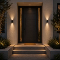 Wicklow - Matt Black Up&Down LED Wall Lamp