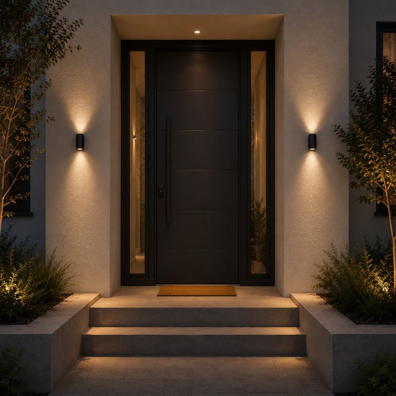Architectural Lighting-65863B - Wicklow - Matt Black Up&Down LED Wall Lamp