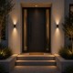 Architectural Lighting-65863B - Wicklow - Matt Black Up&Down LED Wall Lamp