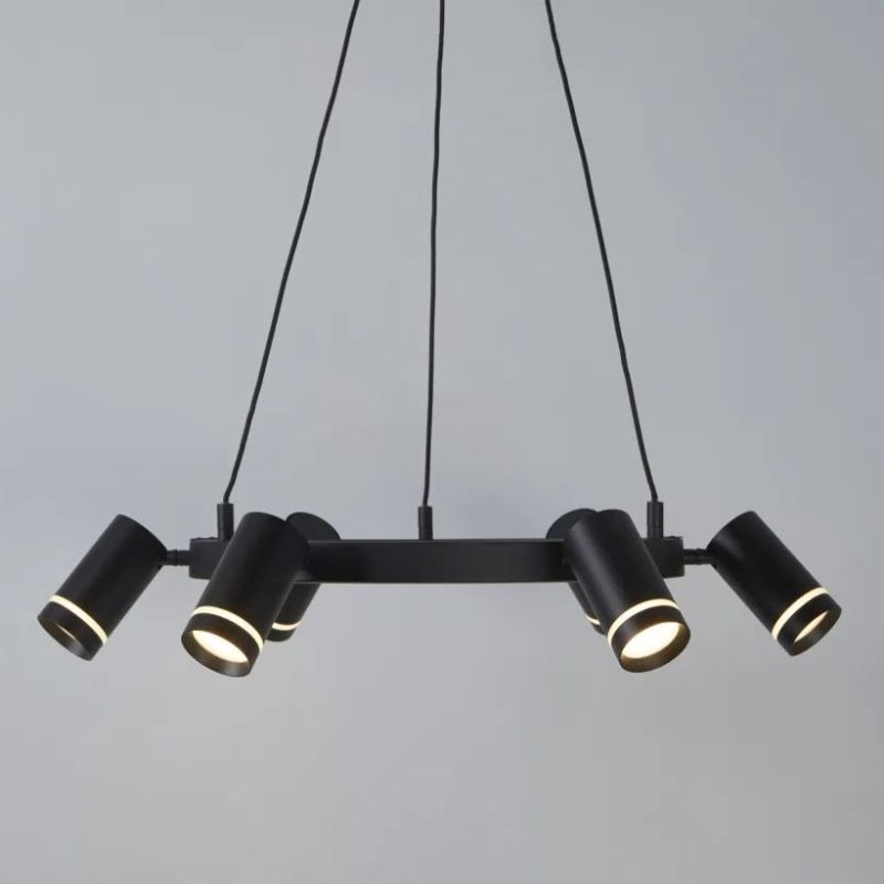 Architectural Lighting-73141 - Lusk - Black 6 Light Pendant