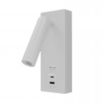 Mallow - White LED Reading Light with USB