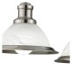 Ceiling Lights - Bistro - Alabaster Glass & Satin Silver 5 Light Centre Fitting Searchlight-1595-5SS - Bistro - Alabaster Glass & Satin Silver 5 Light Centre Fitting