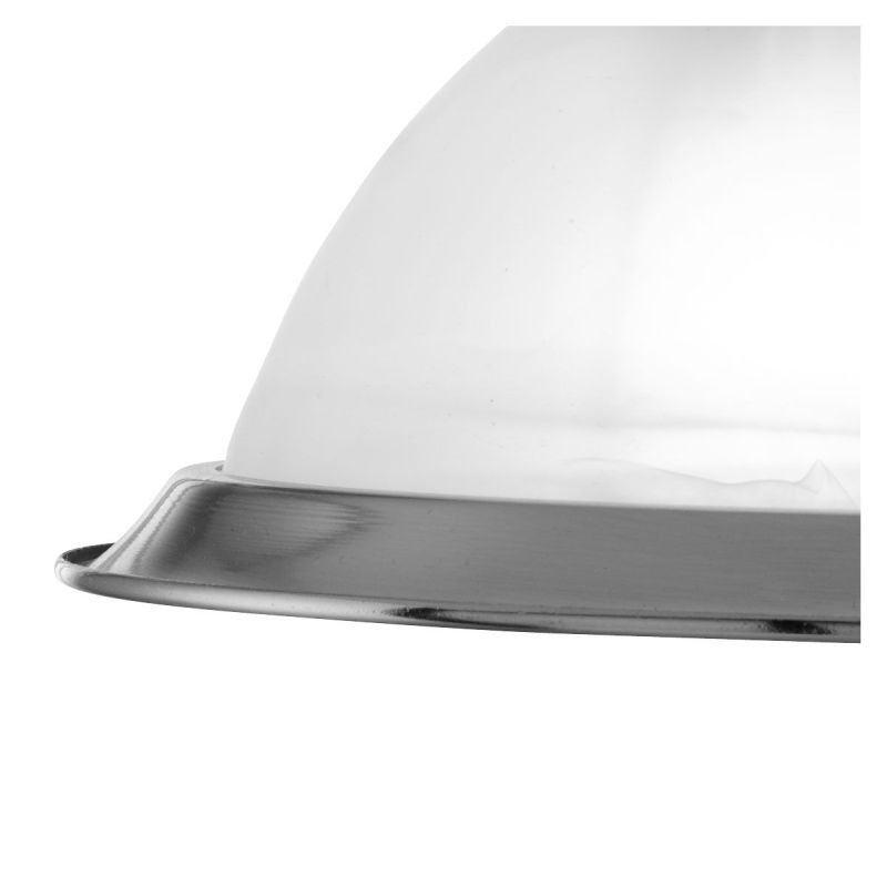 Searchlight-2682-2SS - Bistro - Alabaster Glass & Satin Silver 2 Light over Island Fitting