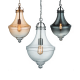 Searchlight-1458SM - Cairo - Smoky Glass with Pewter Single Pendant