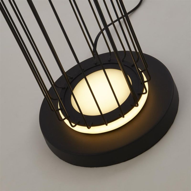 Searchlight-54211-1BK - Circolo - Black & White LED Floor Lamp