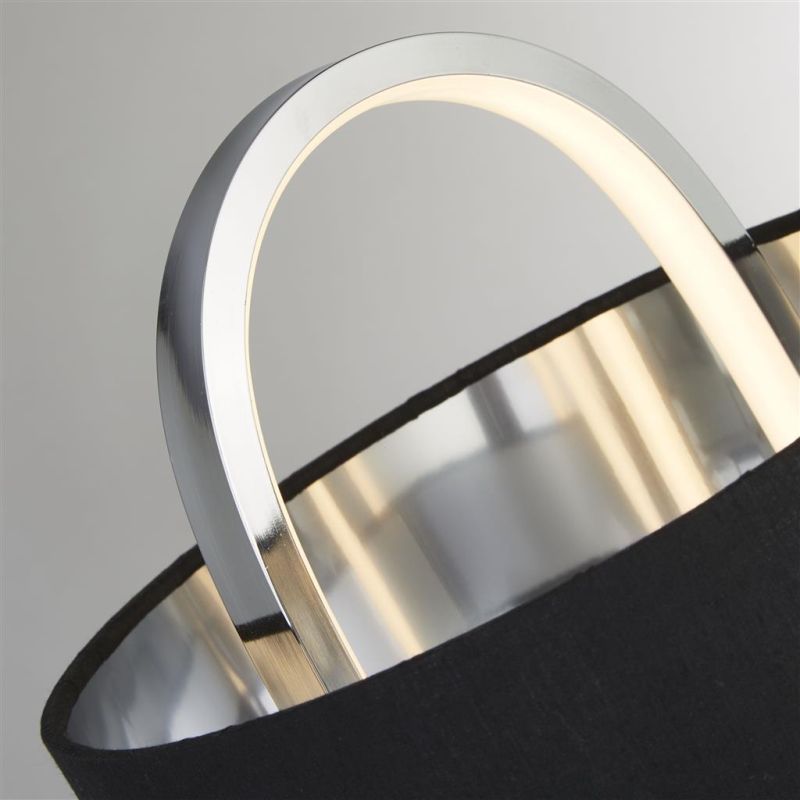 Table & Floor Lamp - Madrid - LED Black Shade & Chrome Table Lamp Searchlight-62801CC - Madrid - LED Black Shade & Chrome Table Lamp