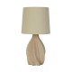 Searchlight-74210CR - Twist - Cream Ceramic Table Lamp with Natural Linen Shade