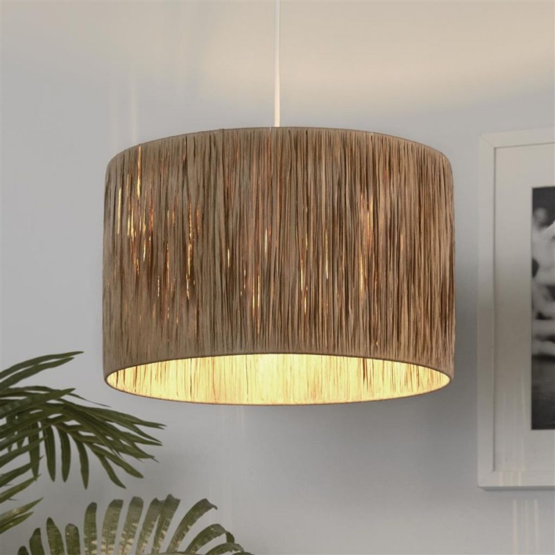 Searchlight-SO701870 - Raffia - Shade Only - 35 cm Natural Shade
