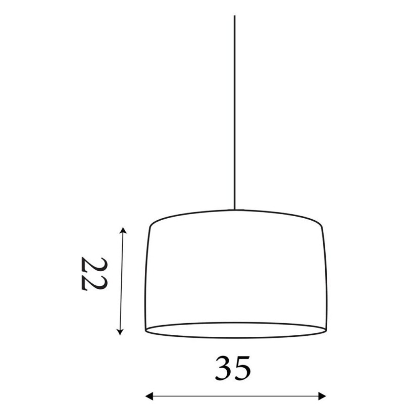 Searchlight-SO701872 - Raffia - Shade Only - 35 cm White Shade
