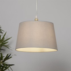 Clyde - Shade Only - 30 cm Light Grey Cotton Shade