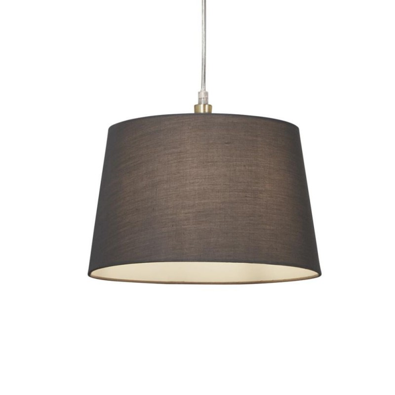 Searchlight-SO701916 - Clyde - Shade Only - 30 cm Charcoal Cotton Shade