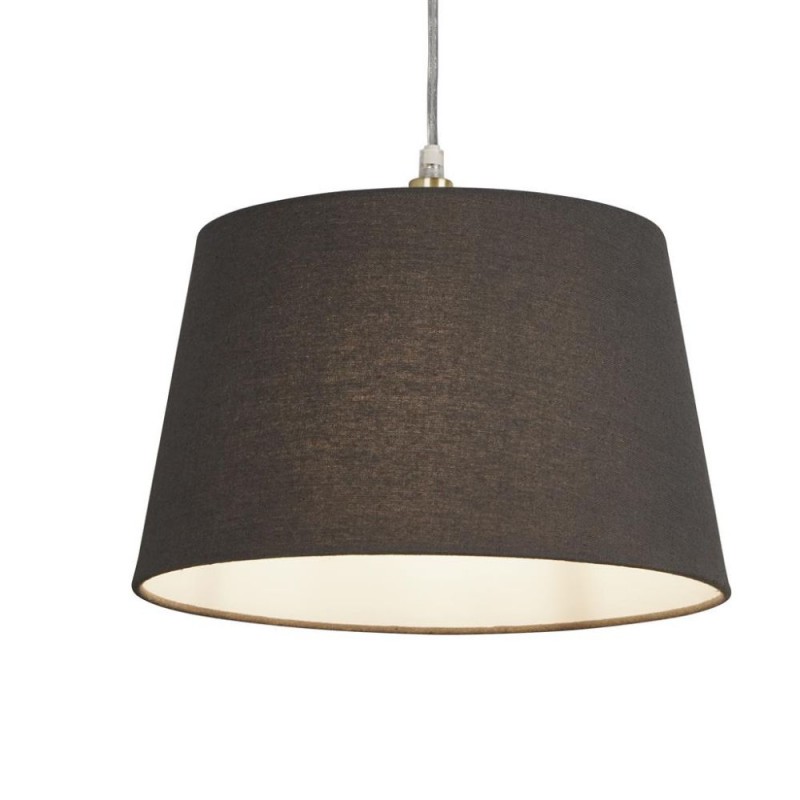 Searchlight-SO701923 - Finn - Shade Only - 30 cm Charcoal Linen Shade
