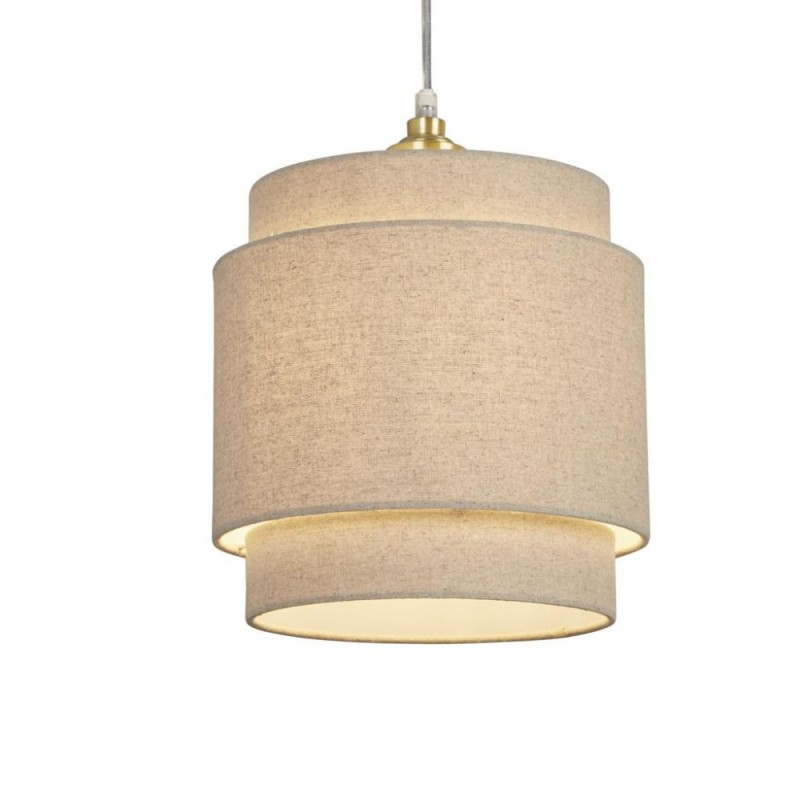 Searchlight-SO701926 - Finn - Shade Only - 25 cm Natural Linen Double Shade