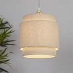 Finn - Shade Only - 25 cm Natural Linen Double Shade