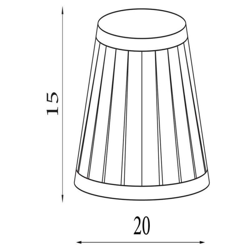 Searchlight-SO701930 - Raye - Shade Only - 20 cm Light Silver Silk Shade