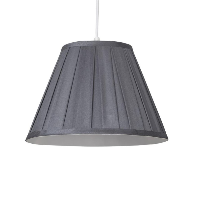 Searchlight-SO701933 - Raye - Shade Only - 30 cm Charcoal Silk Shade