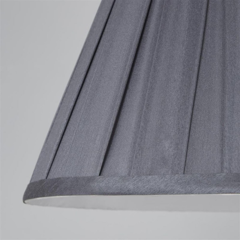 Searchlight-SO701933 - Raye - Shade Only - 30 cm Charcoal Silk Shade