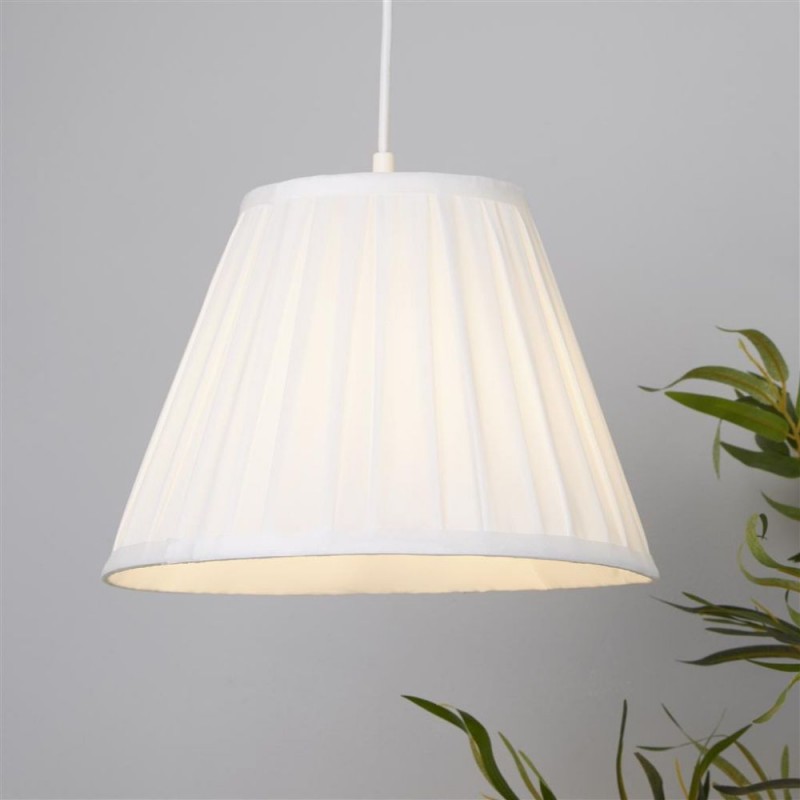Searchlight-SO701935 - Raye - Shade Only - 30 cm White Silk Shade