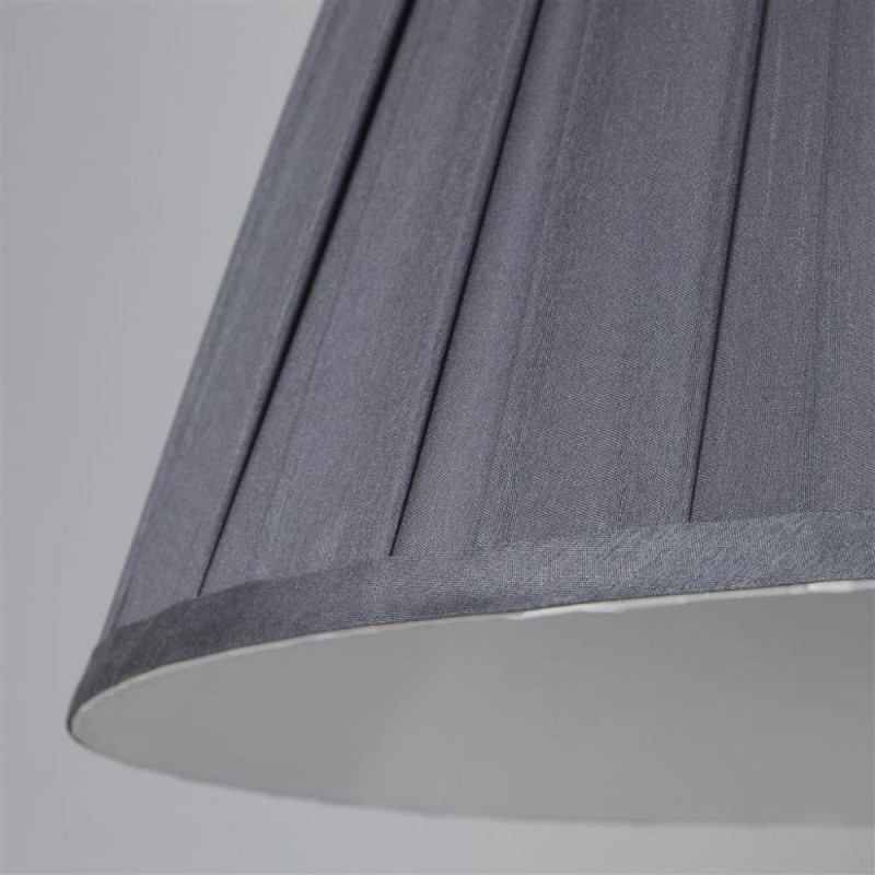 Searchlight-SO701936 - Raye - Shade Only - 40 cm Charcoal Silk Shade
