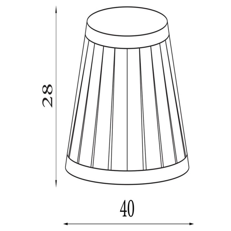 Searchlight-SO701936 - Raye - Shade Only - 40 cm Charcoal Silk Shade