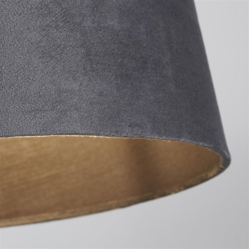 Searchlight-SO701939 - Velvet - Shade Only - 30 cm Charcoal Velvet Shade
