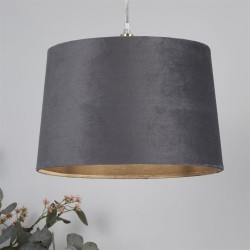 Velvet - Shade Only - 30 cm Charcoal Velvet Shade 