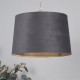 Searchlight-SO701939 - Velvet - Shade Only - 30 cm Charcoal Velvet Shade