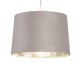 Searchlight-SO701941 - Velvet - Shade Only - 30 cm Mink Velvet Shade with Silver Inner