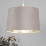 Velvet - Shade Only - 30 cm Mink Velvet Shade with Silver Inner