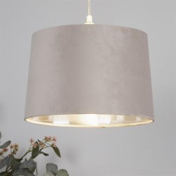 Velvet - Shade Only - 30 cm Mink Velvet Shade with Silver Inner