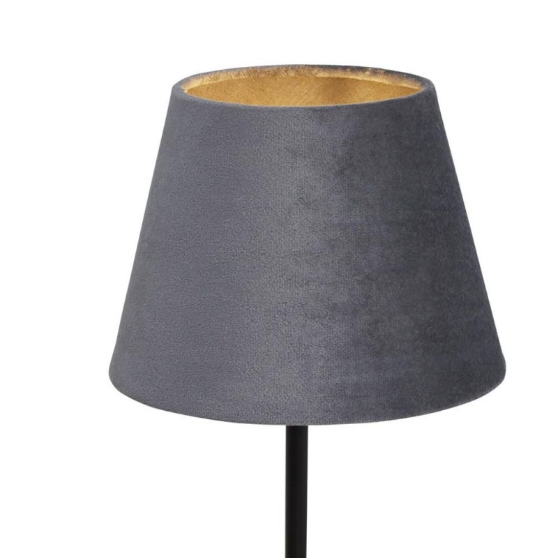 Searchlight-SO701949 - Velvet - Shade Only - 20 cm Charcoal Velvet Shade