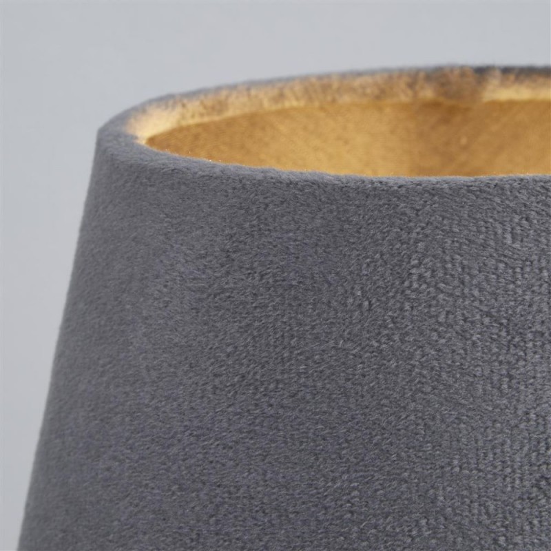 Searchlight-SO701949 - Velvet - Shade Only - 20 cm Charcoal Velvet Shade