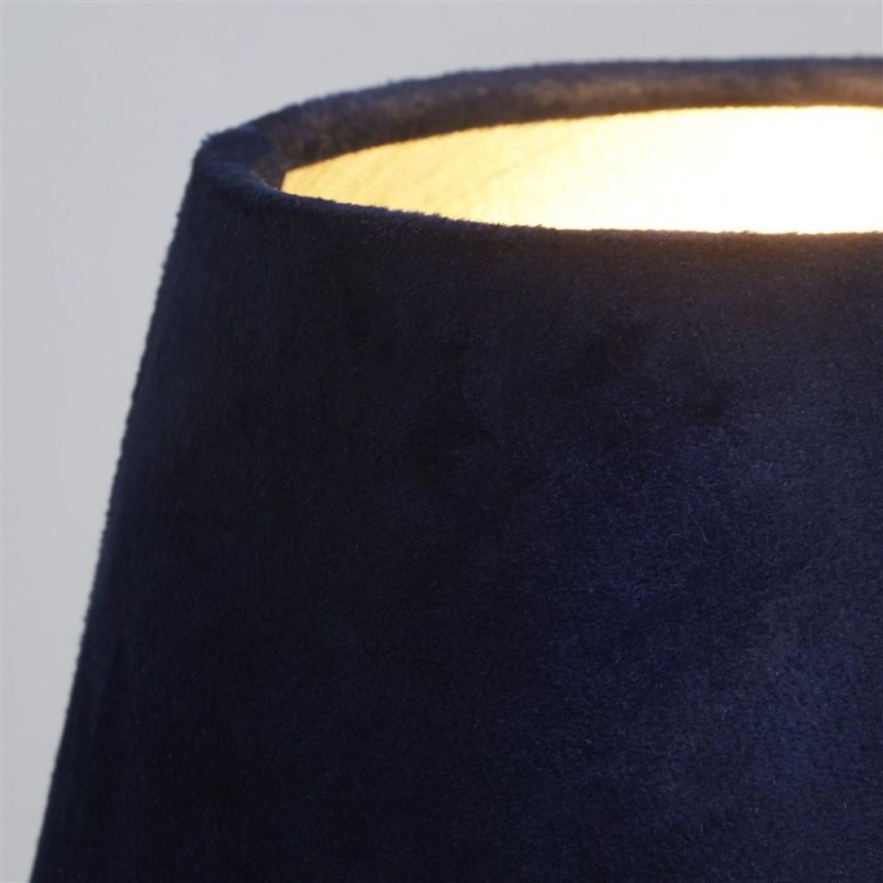 Searchlight-SO701952 - Velvet - Shade Only - 20 cm Navy Velvet Shade