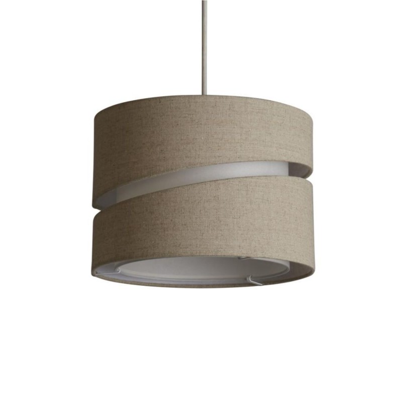 Searchlight-SO701978 - Finn - Shade Only - 28 cm Oatmeal & White Two Tier Shade