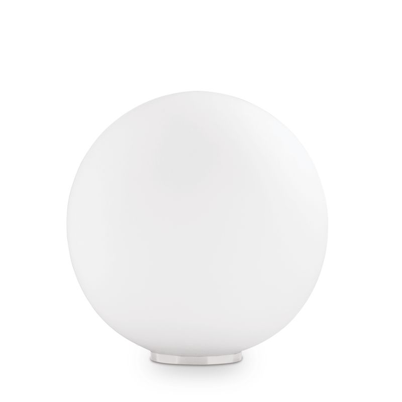 IdealLux-000206 - Mapa Bianco -  White Table Lamp ∅ 40 with Globe Glass