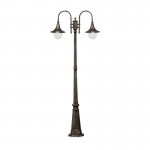 Cima - Outdoor Black & Gold 2 Light Post with Clear Diffuser Cima - Outdoor Black & Gold 2 Light Post with Clear Diffuser