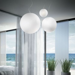 Mapa Bianco - White Pendant with White Glass ∅ 40 cm Mapa Bianco - White Pendant with White Glass ∅ 40 cm