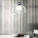 Nemo - Chrome Pendant with Clear Glass Ø 30 cm Nemo - Chrome Pendant with Clear Glass Ø 30 cm