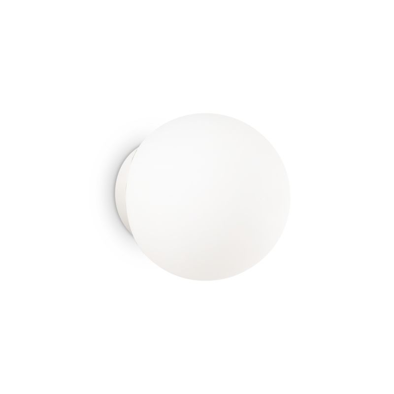 IdealLux-059808 - Mapa Bianco -  White Wall Lamp ∅ 15 with Globe Glass