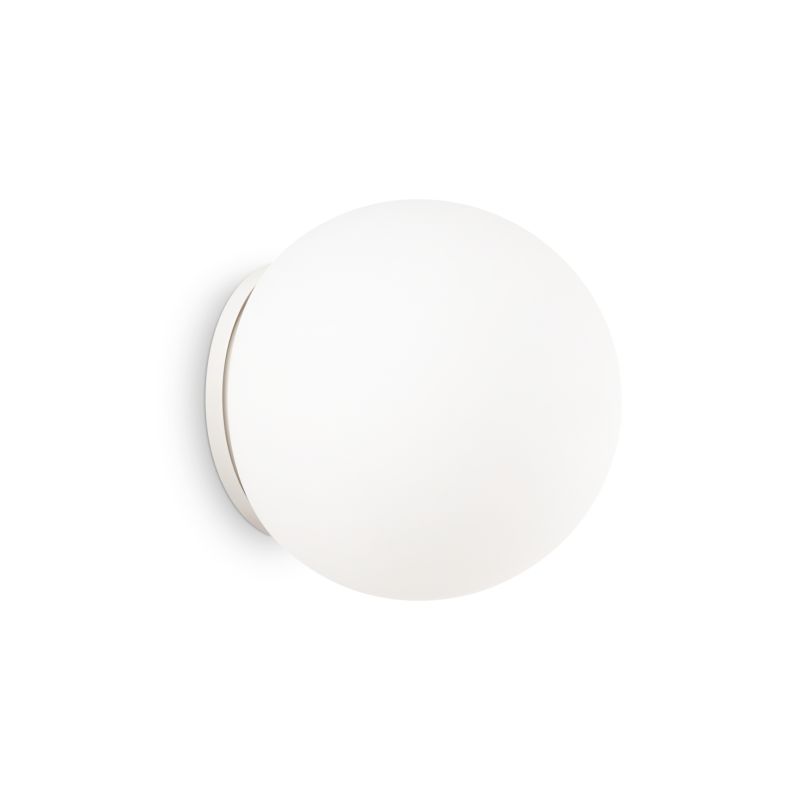 IdealLux-059822 - Mapa Bianco -  White Wall Lamp with White Glass ∅ 30 cm