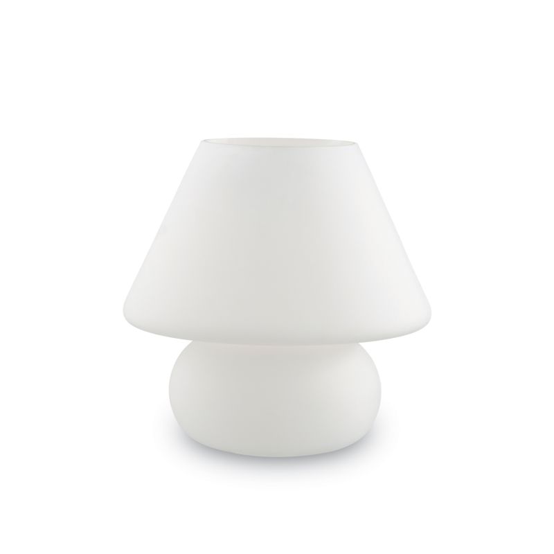 IdealLux-074702 - Prato - White Glass Table Lamp ∅ 22.5 cm